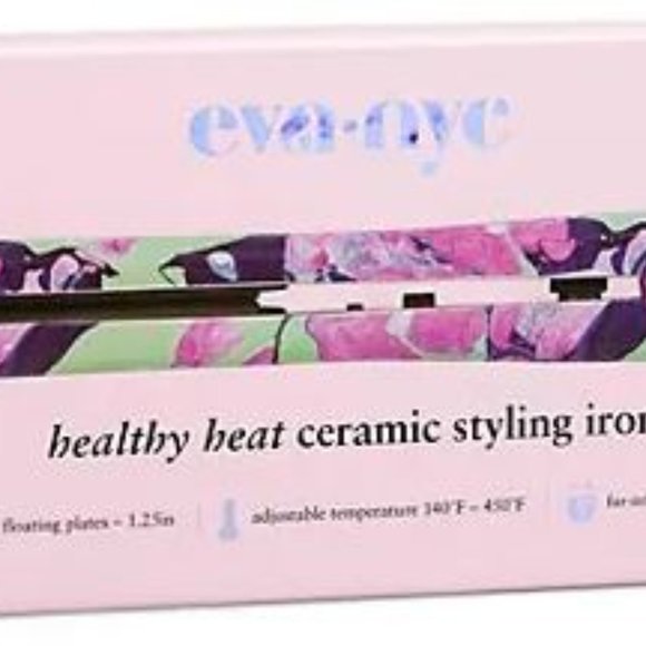 EVA NYC Ceramic Styling Iron 1.25" in Pastel Marbl - Picture 1 of 6